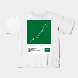 Jeddah Corniche Circuit [info] Kids T-Shirt